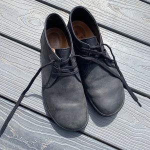 Footprints by Birkenstock Black Leather Laced Ankle Booty